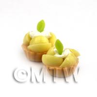 1/12th scale - Dolls House Miniature Loose Handmade Poached Pear Tart