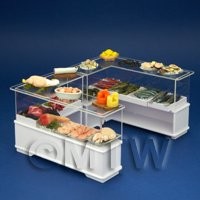 Dolls House Miniature Double Fish And Meat Counter