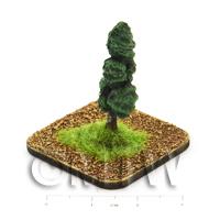 a painted Poplar Tree on a grass and earth base