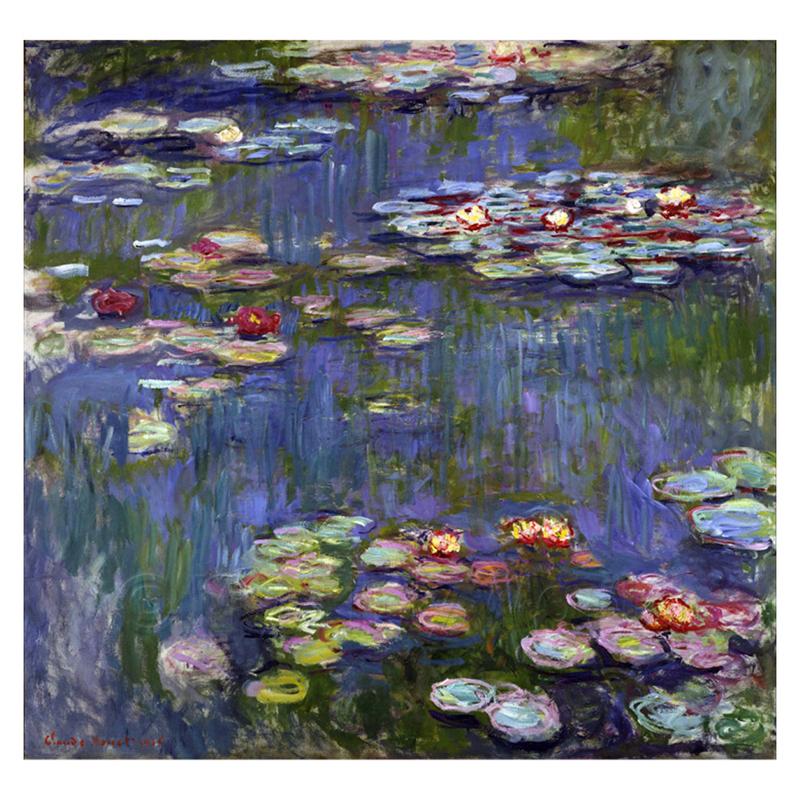 Claude Monet Painting Violet Water Lilies | eBay