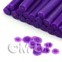 Handmade Purple Flower With Transparent Petals Nail Art Cane (FNC15)