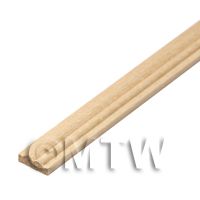 1/12th scale - Dolls House Miniature 45cm Wood Moulding / Dado (Style 1)