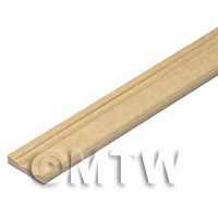 Dolls House Miniature 11mm Wood Skirting Board (Style 3)