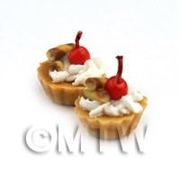 Dolls House Miniature Loose Handmade Cherry Toffee Tart