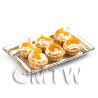 6 Loose Dolls House Miniature  Candied Orange Slice Tarts on a Tray 