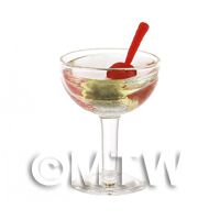 Miniature Astoria Cocktail In A Curved Martini Glass 
