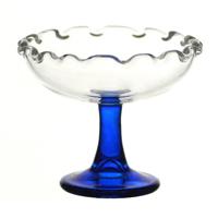 Dolls House Miniature Single Tier Cake Stand With Blue Pedestal