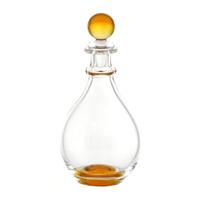Dolls House Miniature Handmade Amber Glass Curved Decanter