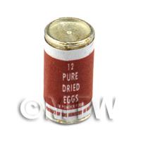 Dolls House Miniature Can Of 12 Powdered Dried Eggs