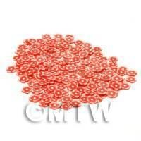 50 Red Flower Cane Slices - Nail Art (CNS06)