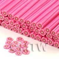 Handmade Pink Flower Cane - Nail Art (CNC12)