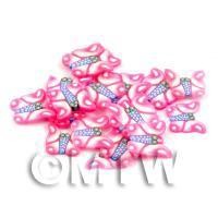 50 Pink Butterfly Cane Slices - Nail Art (CNS17)