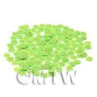 50 Green Flower Cane Slices - Nail Art (CNS24)