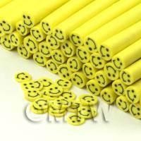 Handmade Yellow Smiley Face Cane - Nail Art (CNC29)