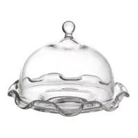 Dolls House Miniature Handmade Glass Cake Stand with Domed Top 