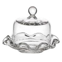 Dolls House Miniature Handmade Tiny Glass Cake Stand with Rounded Top