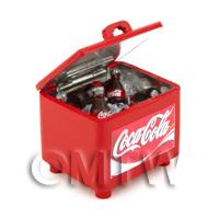 Dolls House Miniature Filled Coke Drinks Cooler