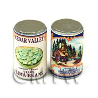 Dolls House Miniature J. J. Lassiter Lima Beans Can (1920s)