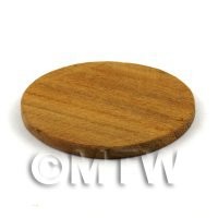 Dolls House Miniature 33mm Round Teak Wooden Chopping Board