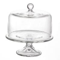 Dolls House Miniature Handmade Glass Cake Stand with Rounded Lid 