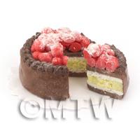 Dolls House Miniature Strawberry Topped Cake 