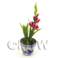Dolls House Miniature Potted Pink Flower