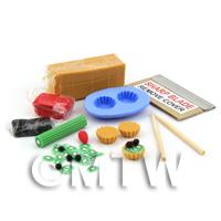 Dolls House Black Cherry and Kiwi Tart Kit With Silicone Mould