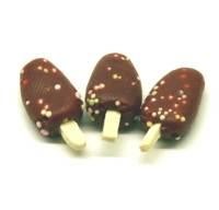 3 Dolls House Miniature Chocolate Dipped Lollies