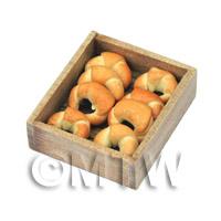 Dolls House Miniature Croissants In A Bakers Tray