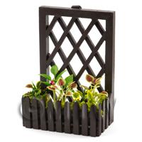 Handmade Miniature Garden Plants In A Trellis Backed Box Style 1
