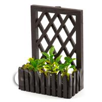 Handmade Miniature Garden Plants In A Trellis Backed Box Style 2