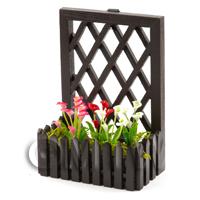 Hand Made Miniature Calla Lilies In A Trellis Backed Box