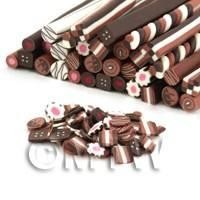 33 Mixed Chocolate Nail Art Canes (09NCM1)