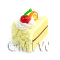 Miniature Light Yellow Iced  Hand Made Individual Cake Slice 