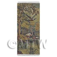 Dolls House Miniature Large Woven Tapestry With Flamingos (TAPMR02)