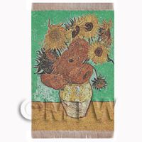 Dolls House Miniature Large Tapestry Of Van Goghs Sunflowers (TAPSR02)