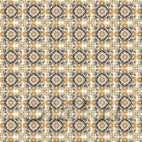 1:12th Orange And Yellow Star Design Tile Sheet With Grey Grout
