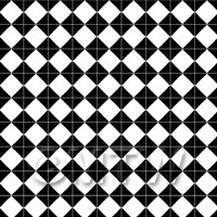 1:12th Large Classic Black And White Diamond Design Tile Sheet