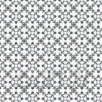 1:12th Black Styalised Flower Tile Sheet With Pale Grey Grout