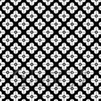 1:12th White Flower Design Tile Sheet With Black Grout