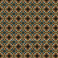 1:12th Dark Orange And Blue Aztec Style Tile Sheet With Brown Grout