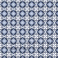 1:12th Mixed Blue Ornate Pattern Tile Sheet With Light Grey Grout
