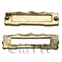 Dolls House Miniature Brass Coloured Metal Letterbox and Backplate