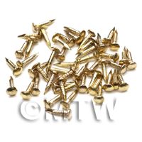 Pack of 50 Dolls House Miniature 1:12th Scale Brass Nails