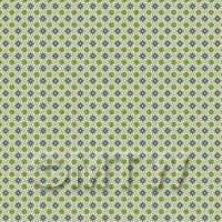 1:48th Yellow, Green And Grey Compass Star Design Tile Sheet