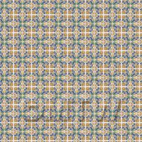 1:24th Yellow And Blue Flower Design Tile Sheet With Black Grout