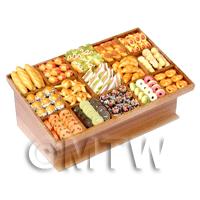 Dolls House Miniature Filled 15 Section Bakery Counter