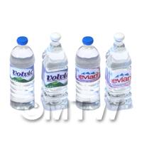 Set of 4 Dolls House Miniature Resin Water Bottles 
