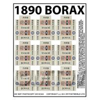 Dolls House Miniature Packaging Sheet of 9 Borax Soap Boxes
