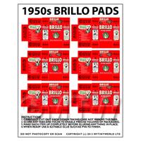 Dolls House Miniature sheet of 6 Brillo Soap Pads Boxes